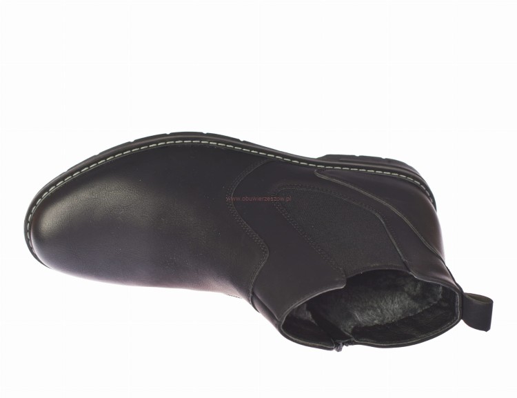 Ocieplane wnętrze sztybletów męskich Skotnicki 0709, miękkie futerko ekologiczne