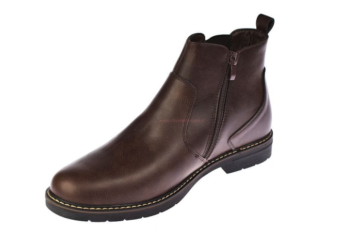 Męskie buty zimowe sztyblety ocieplane brązowe