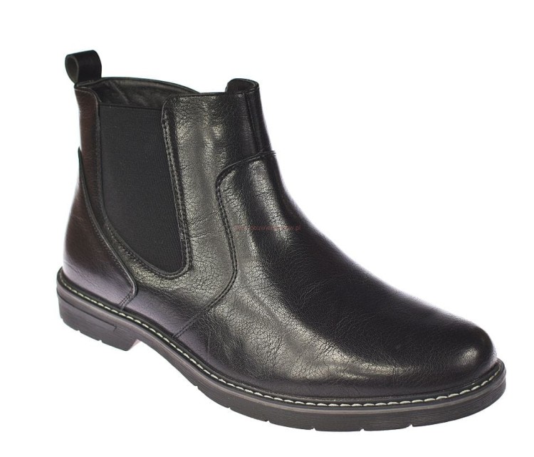 Męskie botki zimowe Skotnicki 0709 czarne, antypoślizgowa podeszwa i elegancki design