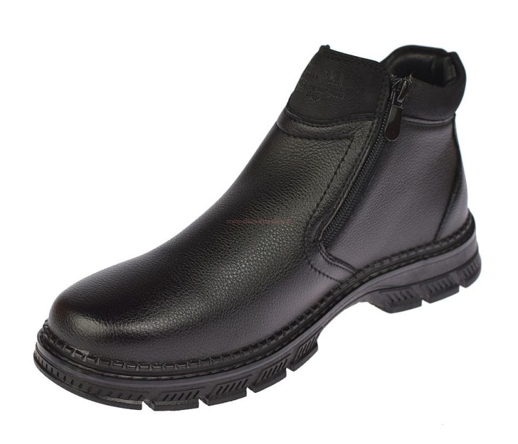 Ocieplane buty męskie zimowe sztyblety czarne Skotnicki