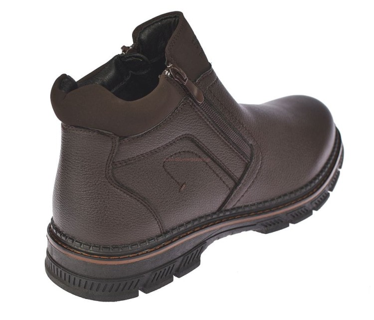 Sztyblety męskie brązowe ocieplane futerkiem Skotnicki