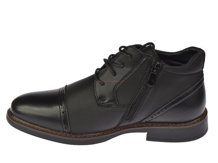 Skotnicki sztyblety męskie B-4-0751 eleganckie czarne