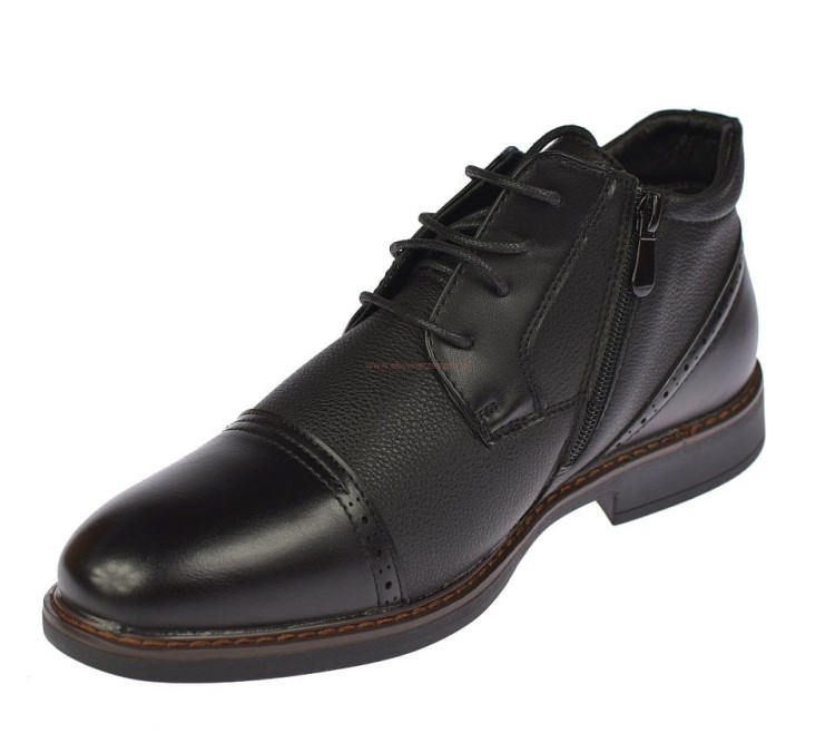 Ocieplane buty męskie zimowe czarne sztyblety Skotnicki