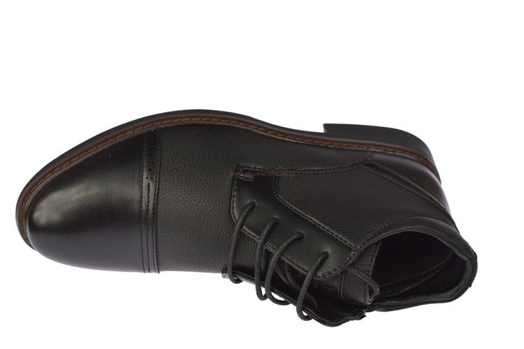 Sztyblety męskie zimowe czarne eleganckie buty Skotnicki B-4-0751