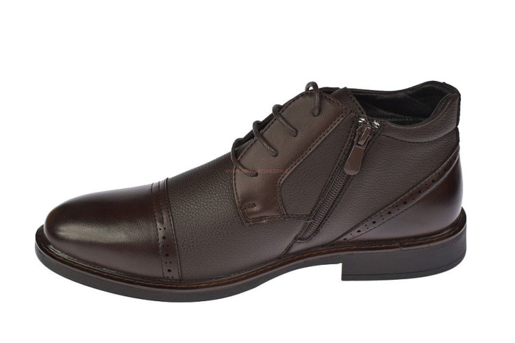 Ocieplane buty męskie zimowe brązowe sztyblety Skotnicki