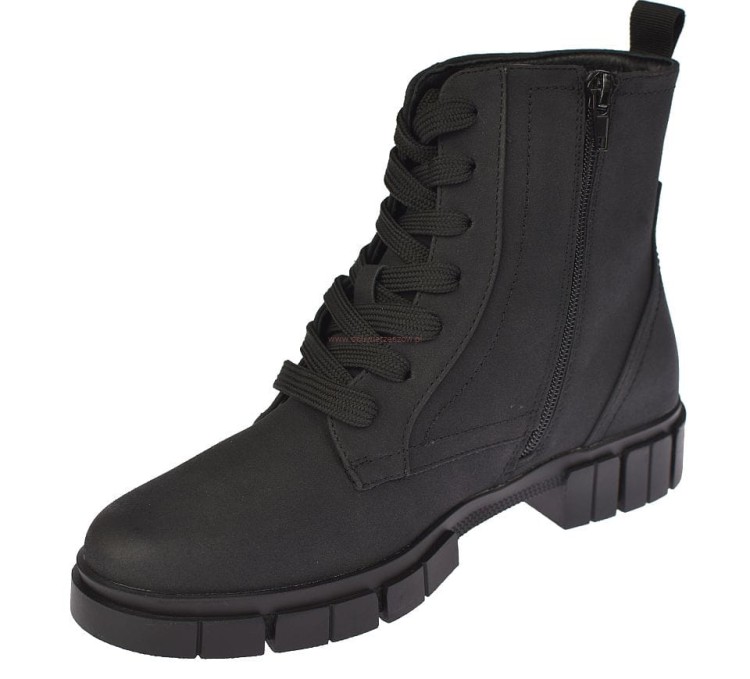 Glany ocieplane czarne matowe zapinane na zamek