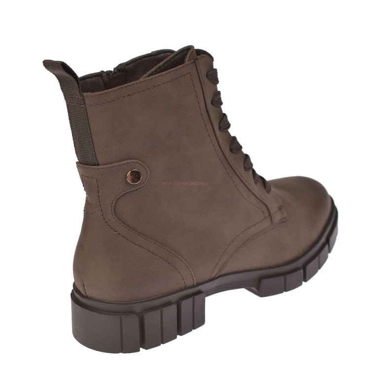 Botki damskie Skotnicki B-3-1347 brązowe podeszwa antypoślizgowa