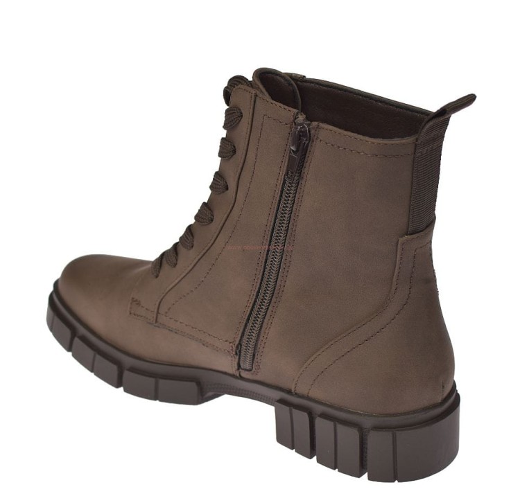 Botki wysokie damskie brązowe Skotnicki B-3-1347 sznurowanie 7 dziurek