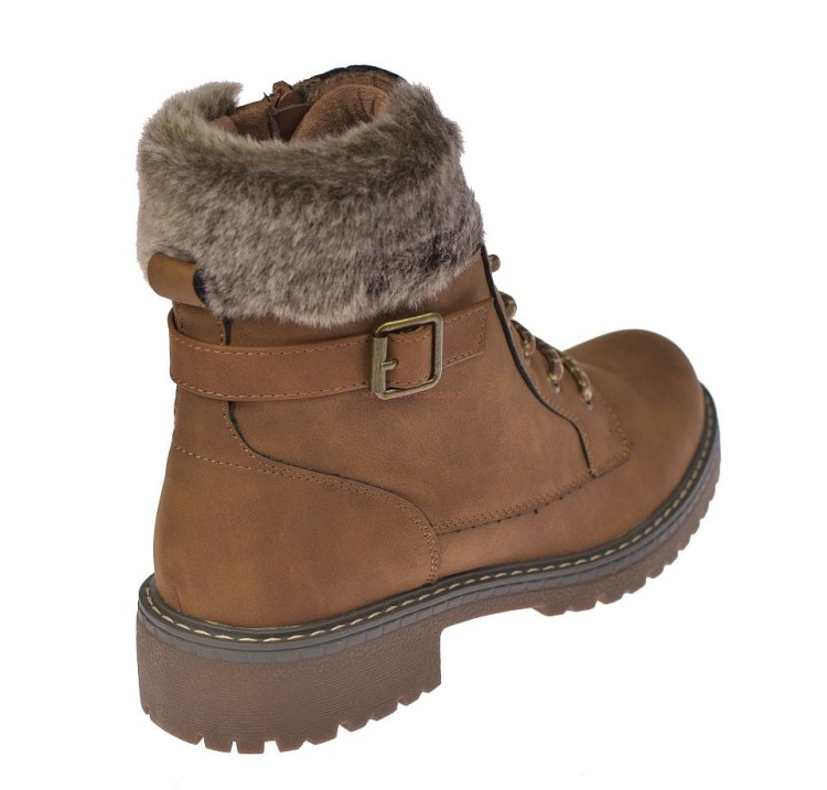 Trapery damskie Skotnicki B-3-1344 brązowe podeszwa antypoślizgowa