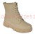 skórzane botki damskie zimowe beżowe z obcasem 4,5 cm