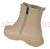 glany skórzane damskie beżowe botki ocieplane
