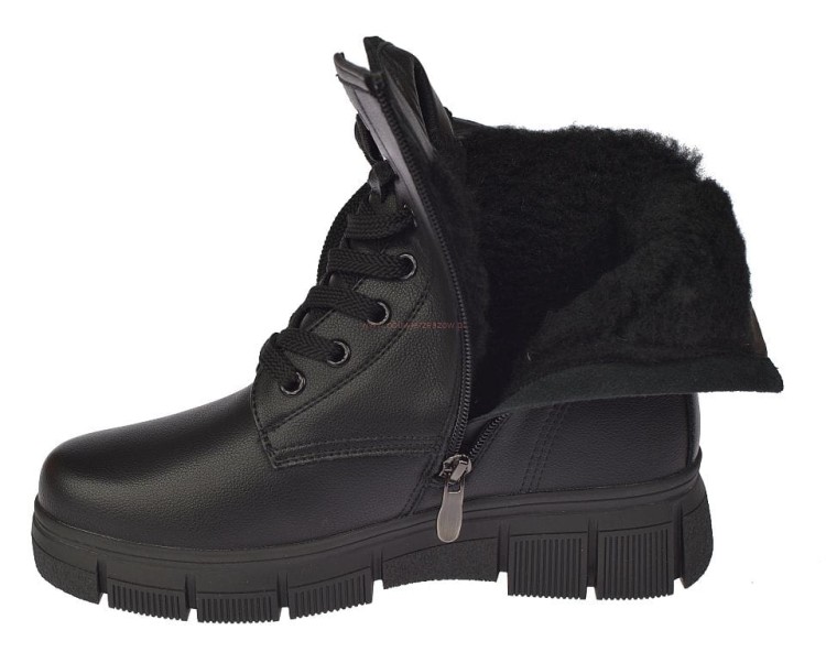 Ocieplane glany skórzane damskie na suwak