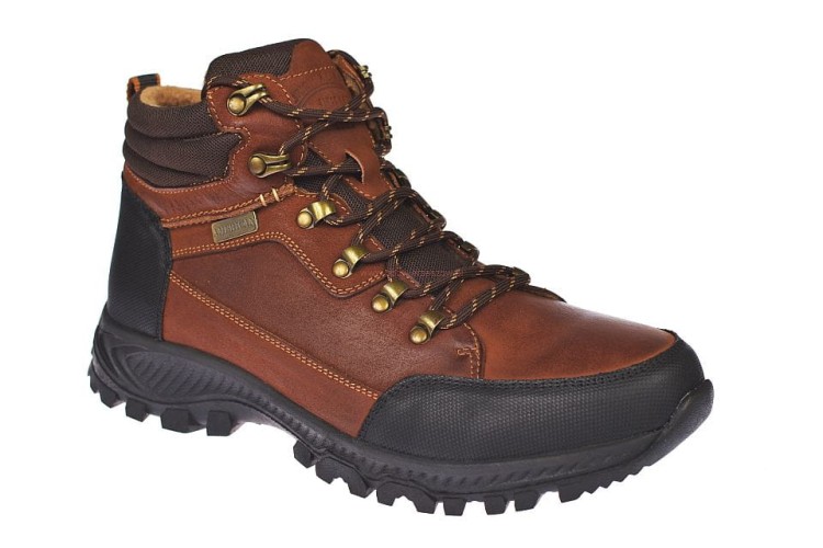 Buty skórzane męskie American CY129 – przód brązowe