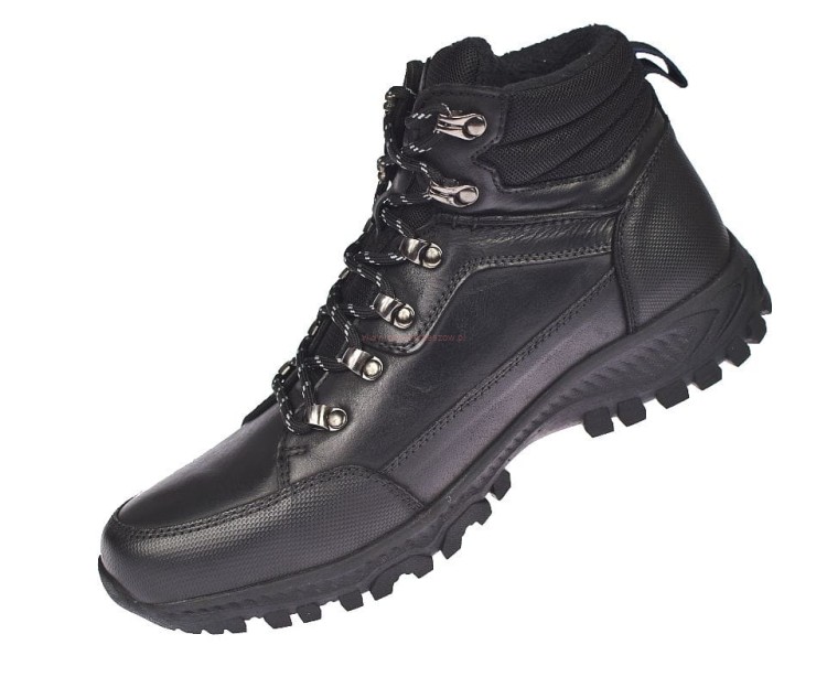 Buty trekkingowe męskie skórzane trapery ocieplane