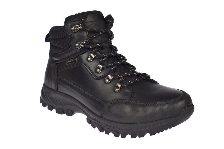 Skórzane buty męskie sportowe ocieplane trekkingi