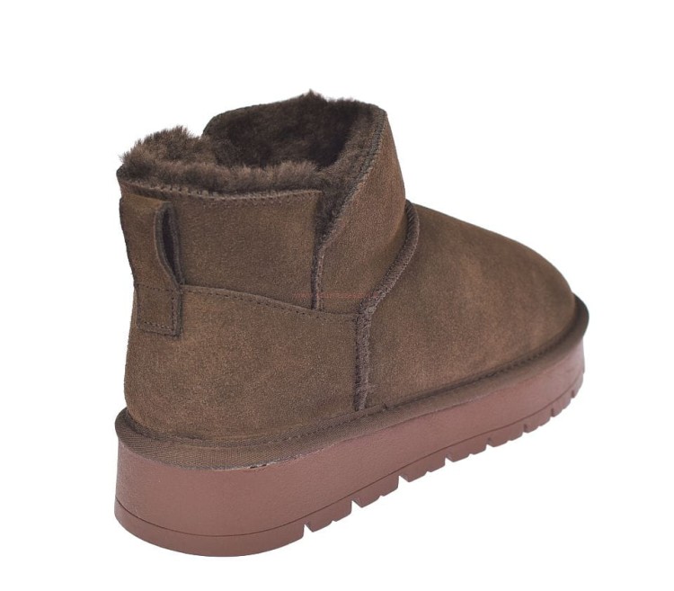 Śniegowce damskie American Club CY184 Coffee – widok z boku