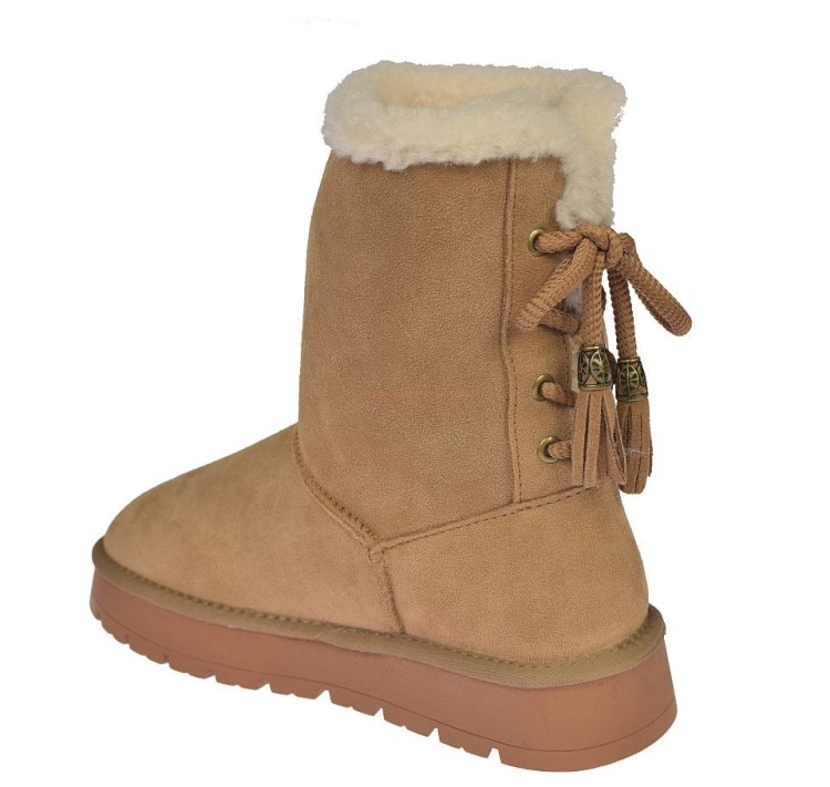 Botki zimowe damskie American CY180 Camel – widok z góry