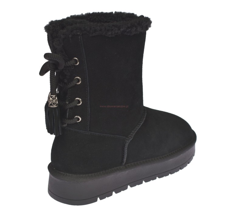 Wysokie śniegowce damskie Black – podeszwa antypoślizgowa, lekka i elastyczna
