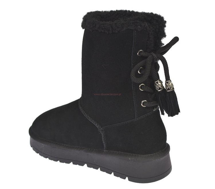 Botki zimowe damskie American CY180 Black – widok z góry