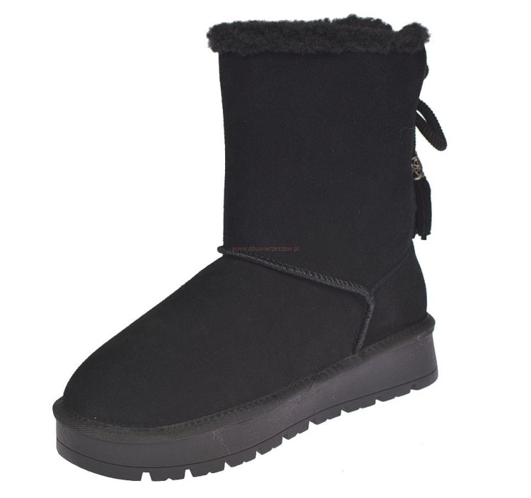 Śniegowce damskie American CY180 Black – widok z przodu i z boku