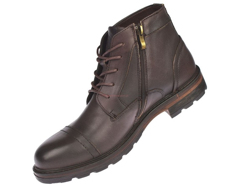 wysokie trapery męskie z naturalnej skóry