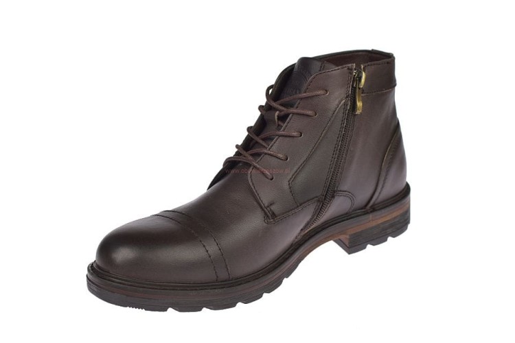 Buty męskie na zimę ze skóry naturalnej – ocieplane trzewiki CY166