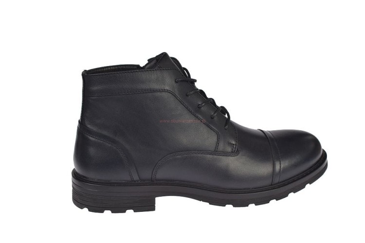 Ocieplane buty zimowe męskie skórzane American Club CY166