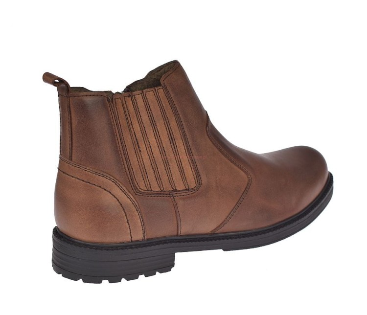 Męskie botki skórzane brązowe American Club CY87 eleganckie