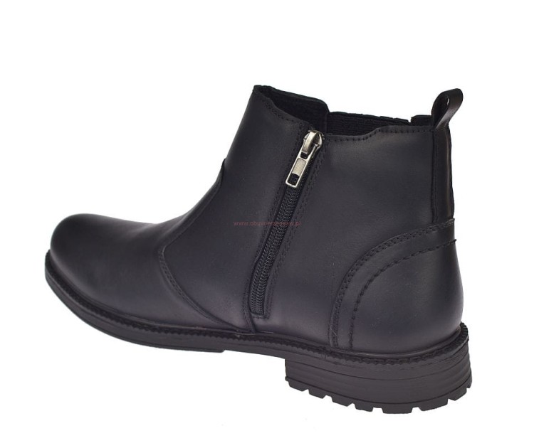 Skórzane buty męskie zimowe do garnituru