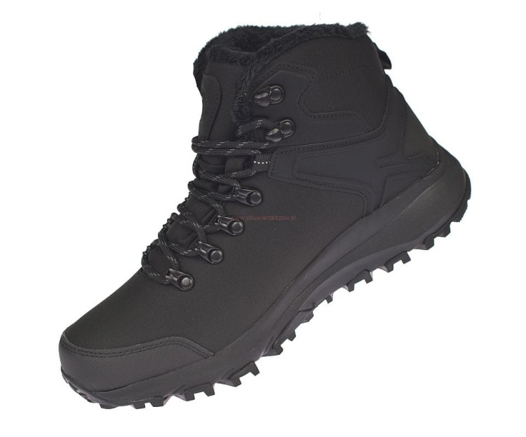 ocieplane buty zimowe męskie softshell czarne