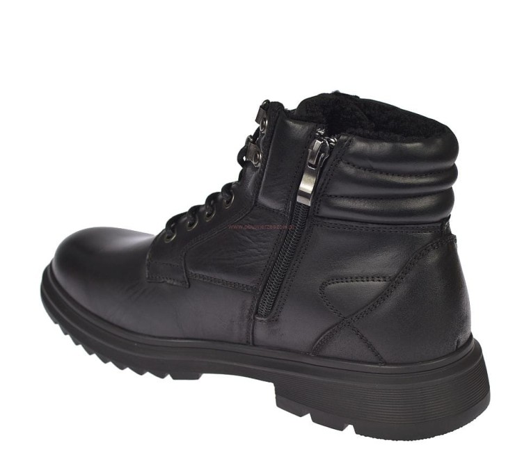 czarne buty męskie zimowe American CY88 na wysokie podbicie