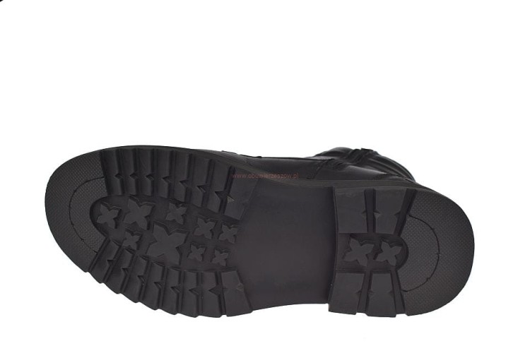 skórzane botki męskie ocieplane czarne z antypoślizgową podeszwą