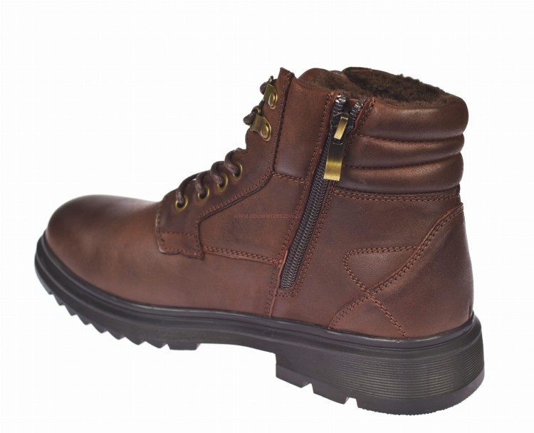 męskie buty zimowe brązowe ocieplane American CY136