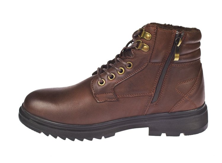 buty męskie American CY136 brązowe widok tyłu