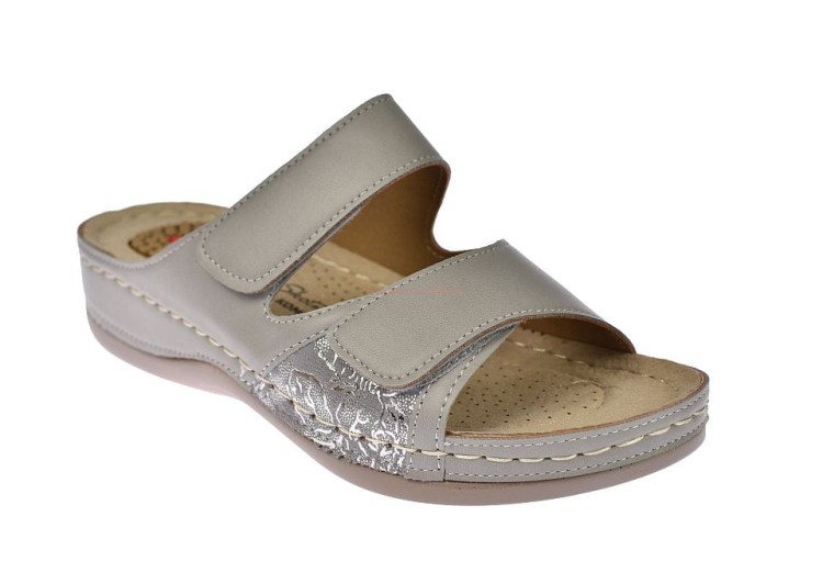 Klapki zdrowotne damskie na ostrogi piętowe z miękką strefą pod piętą