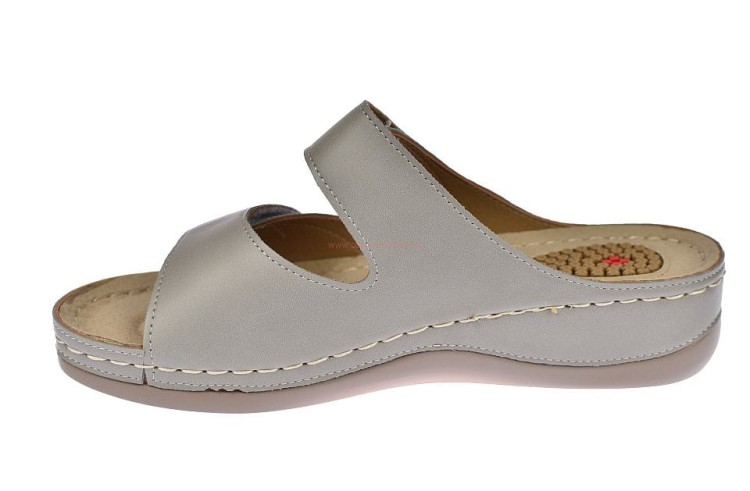 Klapki damskie na rzepy z wkładką odciążającą piętę