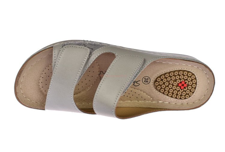 Damskie klapki zdrowotne z wycięciem pod piętą na ostrogi