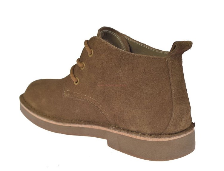 Komfortowe trzewiki męskie Jankowski camel – widok z tyłu