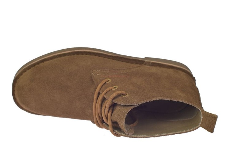 Zamszowe trzewiki męskie Jankowski camel – wnętrze skórzane