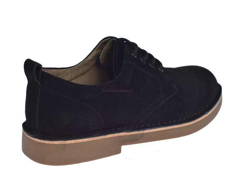 męskie półbuty skórzane czarne styl codzienny