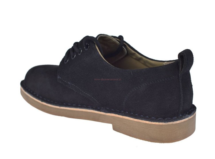 Eleganckie półbuty męskie granatowe Jankowski do pracy i na co dzień