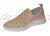 Beżowe buty damskie Skotnicki slip on z ażurową cholewką