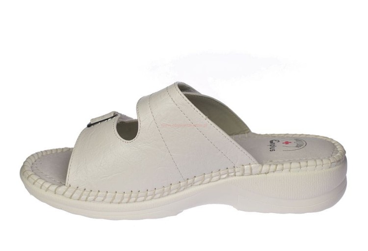 Damskie klapki profilaktyczne na rzepy do pracy stojącej