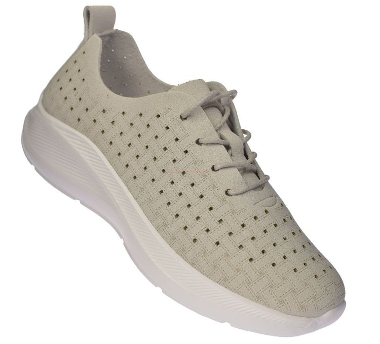 Damskie sneakersy Skotnicki szare ażurowe z lekką podeszwą EVA