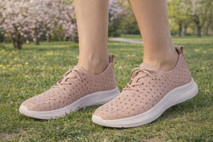 Różowe sneakersy damskie Skotnicki A-3-0589 sznurowane