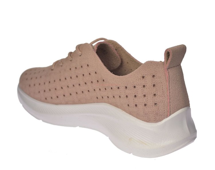 Sznurowane buty damskie Skotnicki różowe casual