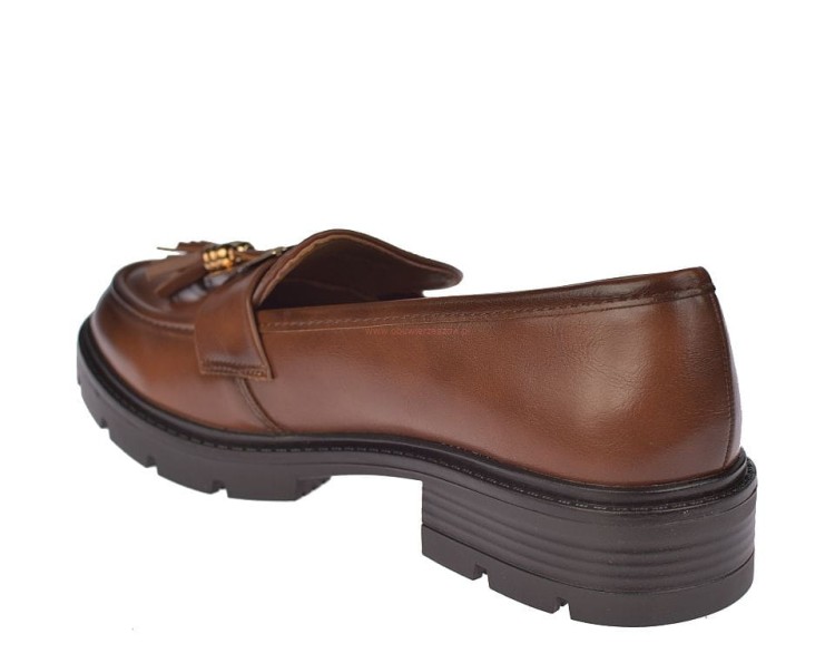 Damskie półbuty wsuwane Skotnicki brązowe