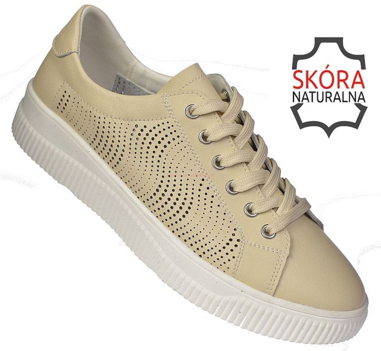 Skórzane buty sportowe damskie adidasy sneakersy