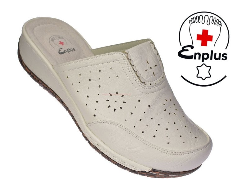białe klapki medyczne damskie Enplus RS0788-2