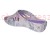 Wygodne klapki damskie na lato biało-fioletowe